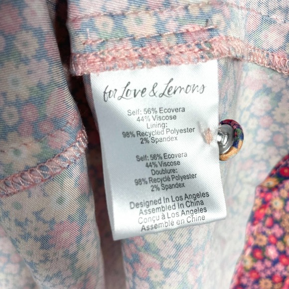 For Love + Lemons Laurie Pink Floral Mini Dress - Picture 12 of 13